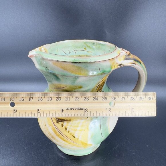 Vintage Italian Pottery Pitcher Carafe Hand Made Ceramic Made In Italy Decor VTG - Picture 6 of 16